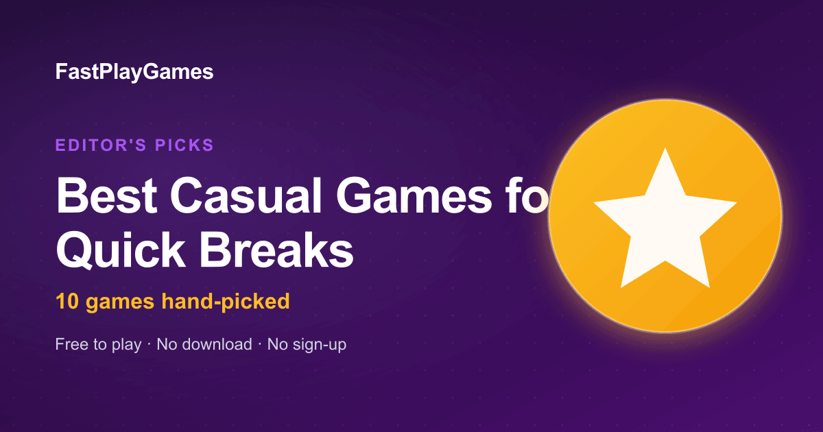Best Free Casual Games for Quick Breaks Online in 2026
