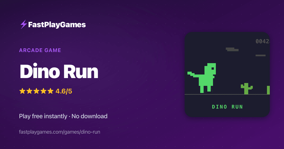 Dino Run — Free Arcade Game | Play Online | FastPlayGames