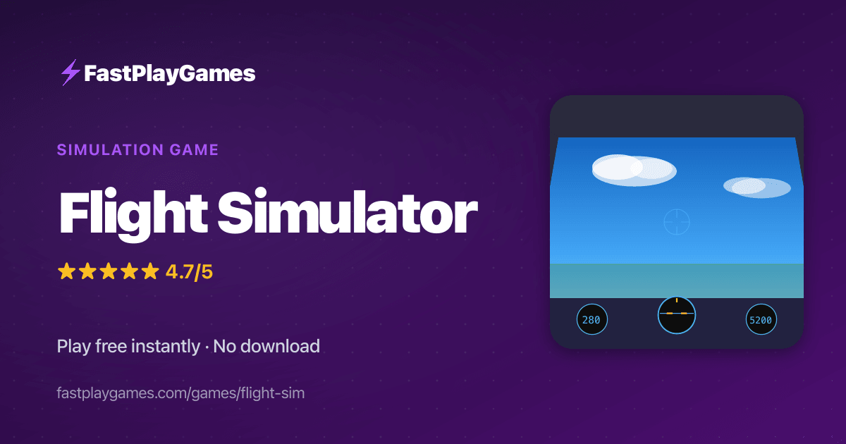 Play Flying Simulators Flight Simulator — Free Simulation Game | Play Online | FastPlayGames